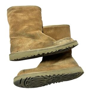 UGG Australia Tan Suede Midi Boots Shearling interior Women’s Size 5